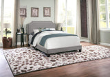 Gray Solid and Manufactured Wood Full Upholstered Faux Leather Bed Frame - Homeroots - Flyclothing LLC