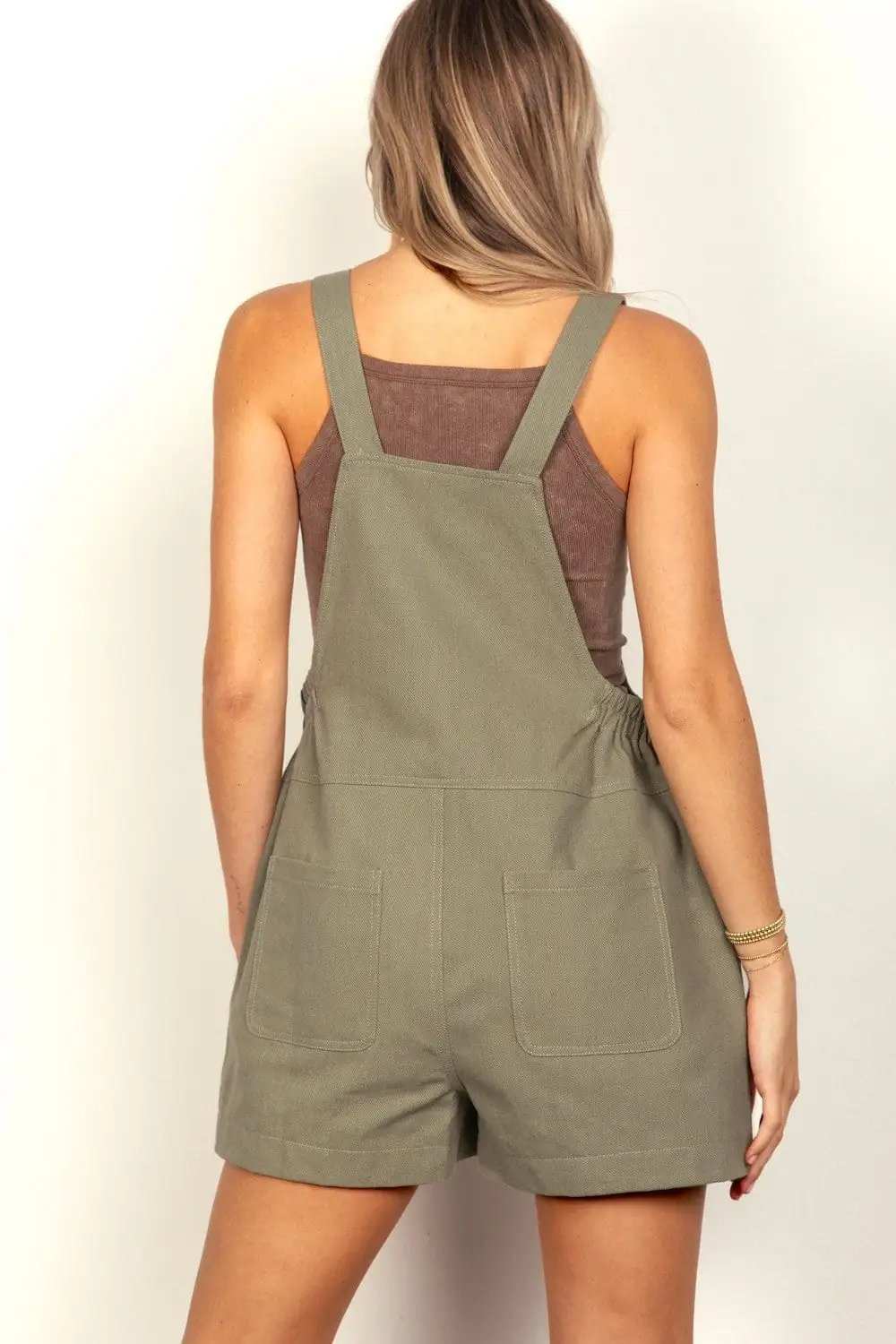 VERY J Adjustable Suspender Overalls with Pockets - Trendsi - Flyclothing LLC