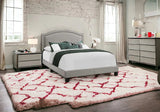 Gray Solid Wood Queen Upholstered Linen Bed Frame with Nailhead Trim - Homeroots - Flyclothing LLC