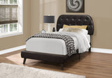 Tufted Black Standard Bed Upholstered With Headboard - Homeroots