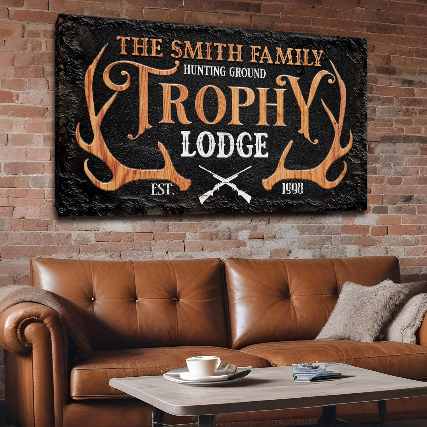 Family Hunting Trophy Lodge Sign - Tailored Canvases - Flyclothing LLC