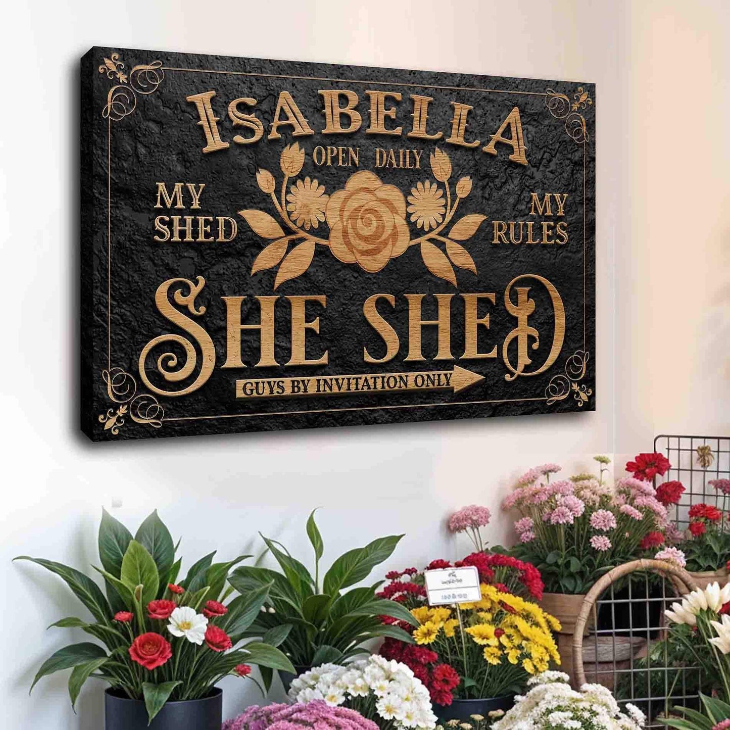 Personalized She Shed Sign V - Tailored Canvases - Flyclothing LLC