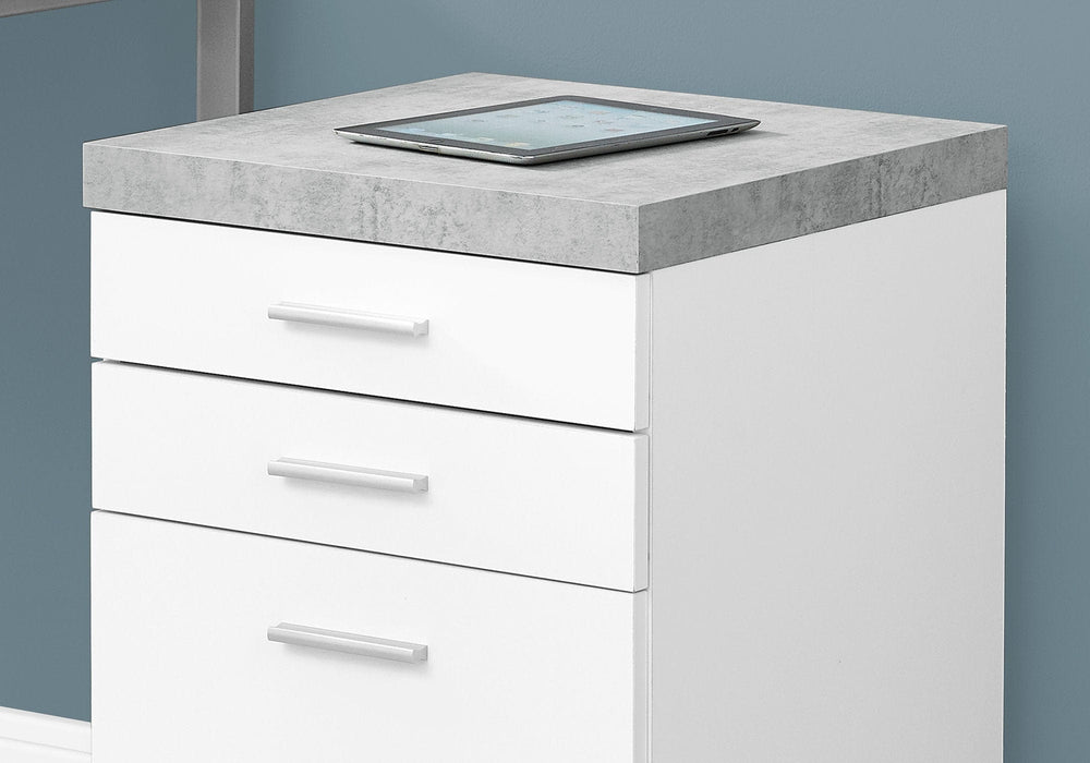 25.25" White Particle Board And Mdf Filing Cabinet With 3 Drawers - Homeroots - Flyclothing LLC