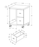 17.75" X 17.75" X 23" White Particle Board Hollow Core 2 Drawers  Office Cabinet - Homeroots
