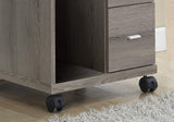 17.75" X 17.75" X 23" Dark Taupe Particle Board Hollow Core 2 Drawers Office Cabinet - Homeroots - Flyclothing LLC