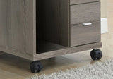 17.75" X 17.75" X 23" Dark Taupe Particle Board Hollow Core 2 Drawers  Office Cabinet - Homeroots