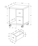 17.75" X 17.75" X 23" Dark Taupe Particle Board Hollow Core 2 Drawers Office Cabinet - Homeroots - Flyclothing LLC