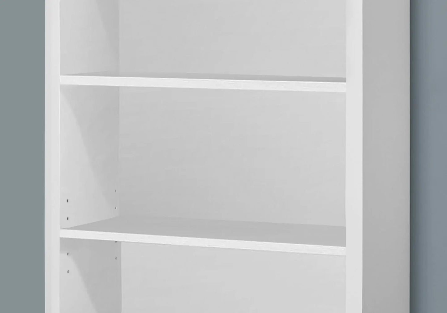White Wood Adjustable Four Tier Bookcase - Homeroots - Flyclothing LLC