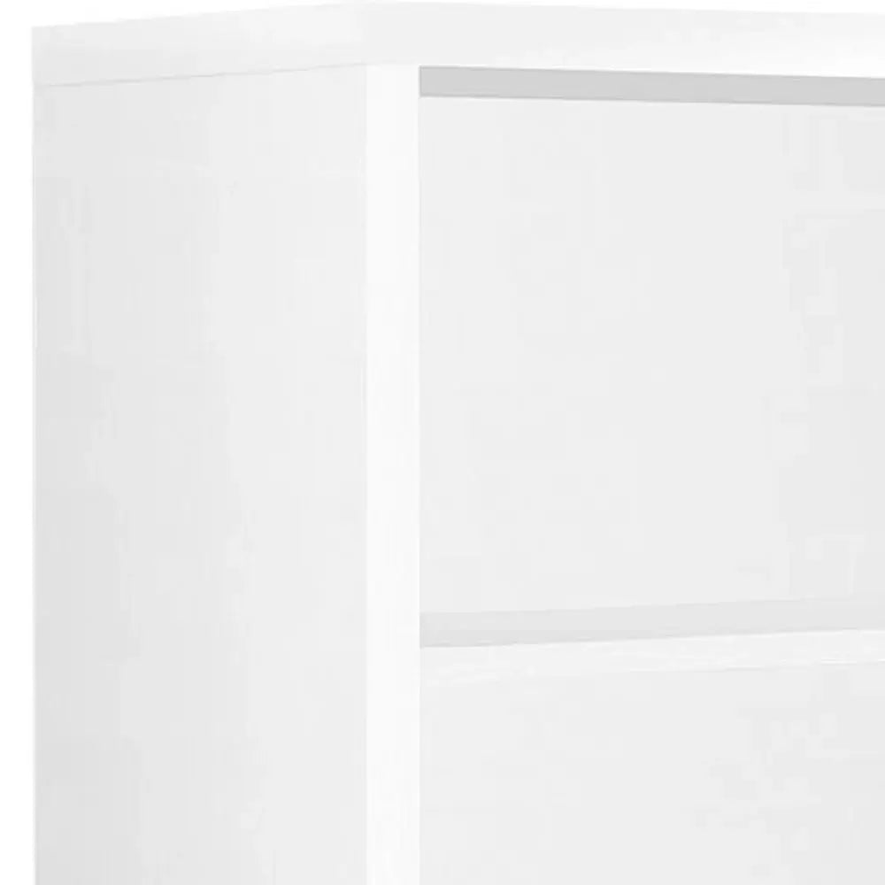 White Wood Adjustable Four Tier Bookcase - Homeroots - Flyclothing LLC