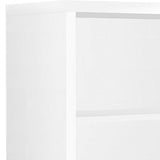 White Wood Adjustable Four Tier Bookcase - Homeroots