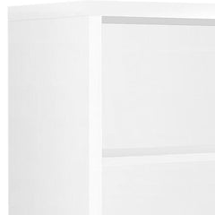 White Wood Adjustable Four Tier Bookcase