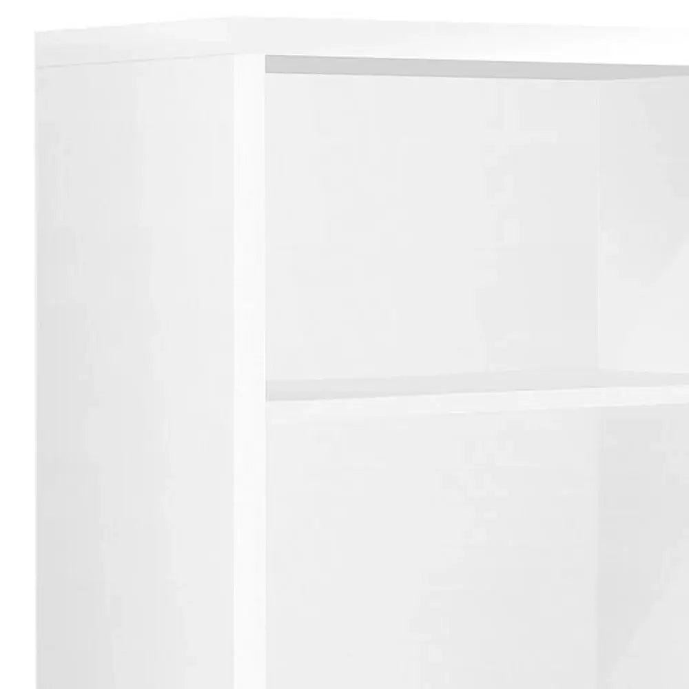 White Wood Adjustable Four Tier Bookcase - Homeroots - Flyclothing LLC