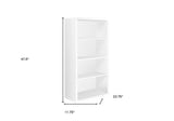 White Wood Adjustable Four Tier Bookcase - Homeroots - Flyclothing LLC