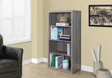 48" Dark Taupe Wood Bookcase - Homeroots - Flyclothing LLC