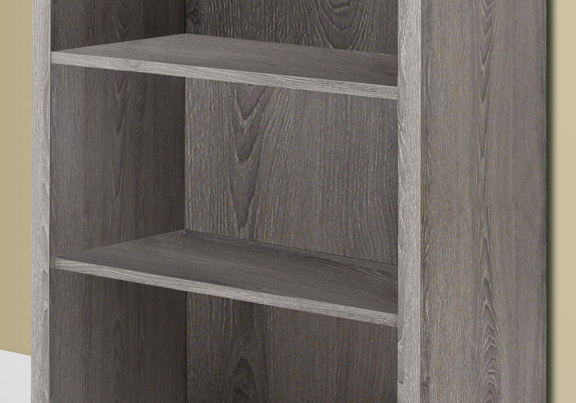 48" Dark Taupe Wood Bookcase