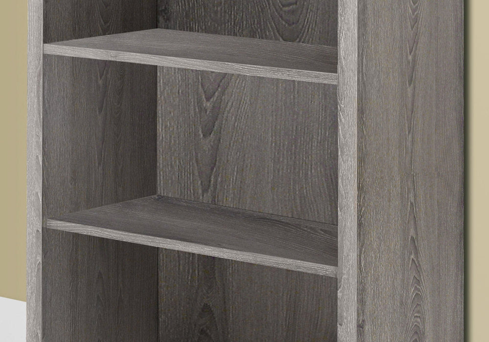 48" Dark Taupe Wood Bookcase - Homeroots - Flyclothing LLC