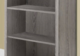 48" Dark Taupe Wood Bookcase - Homeroots