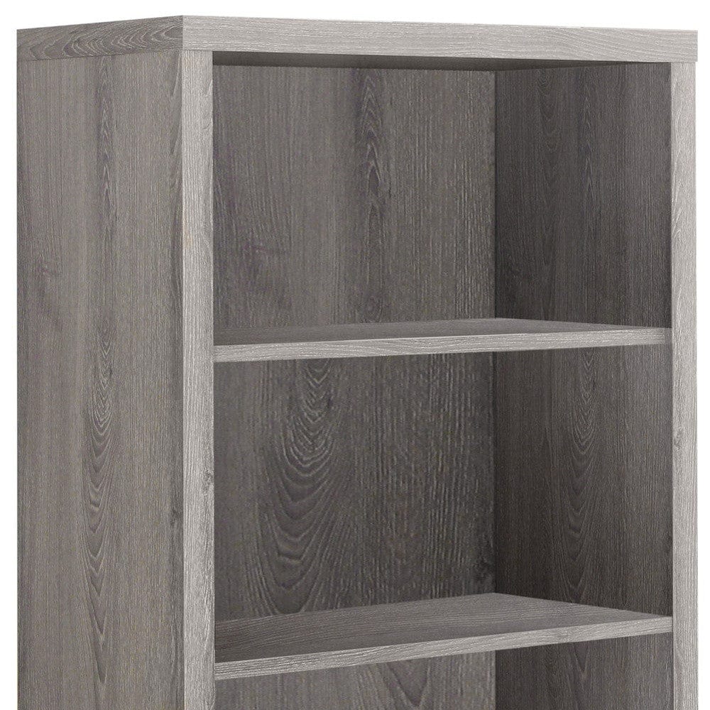 48" Dark Taupe Wood Bookcase - Homeroots - Flyclothing LLC