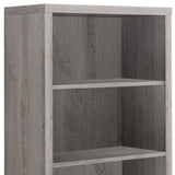 48" Dark Taupe Wood Bookcase - Homeroots