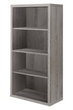 48" Dark Taupe Wood Bookcase - Homeroots