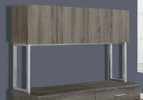 16.25" X 47.25" X 60" Dark Taupe Silver Particle Board Hollow Core Metal  Office Cabinet - Homeroots