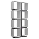 71" White Wood Eight Tier Cube Bookcase - Homeroots - Flyclothing LLC