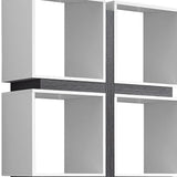 71" White Wood Eight Tier Cube Bookcase - Homeroots - Flyclothing LLC