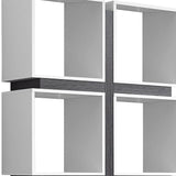 71" White Wood Eight Tier Cube Bookcase - Homeroots
