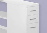 47" White and Silver L Shape Computer Desk With Three Drawers - Homeroots - Flyclothing LLC
