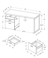 24" Dark Brown and Silver Computer Desk With Two Drawers - Homeroots - Flyclothing LLC