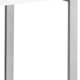 24" White and Silver Computer Desk With Two Drawers - Homeroots - Flyclothing LLC