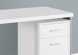 24" White and Silver Computer Desk With Two Drawers - Homeroots - Flyclothing LLC