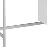 24" White and Silver Computer Desk With Two Drawers - Homeroots - Flyclothing LLC