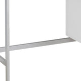 24" White and Silver Computer Desk With Two Drawers - Homeroots