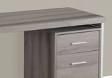 24" Taupe and Silver Computer Desk With Two Drawers - Homeroots