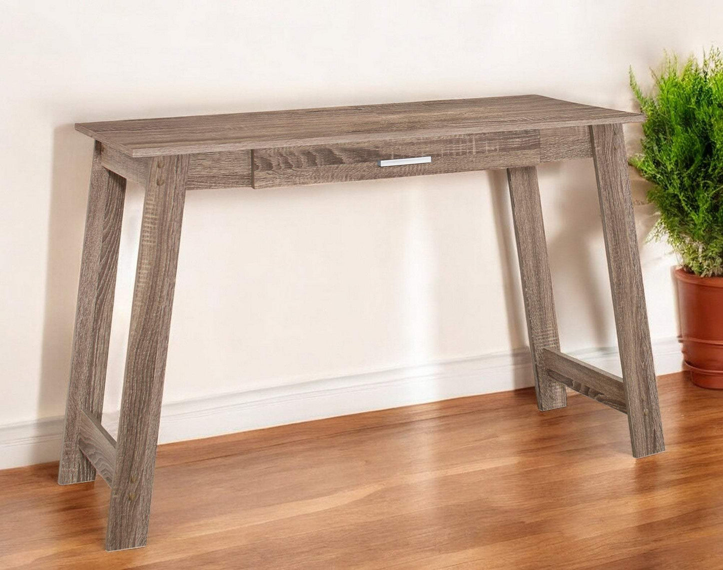 18" Taupe Computer Desk - Homeroots - Flyclothing LLC