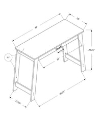 18" Gray Computer Desk - Homeroots