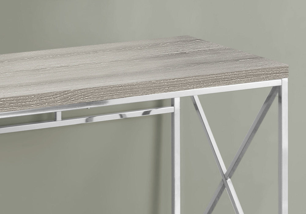 24" Taupe and Silver Computer Desk - Homeroots - Flyclothing LLC