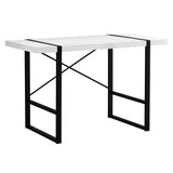 24" White and Black Computer Desk - Homeroots