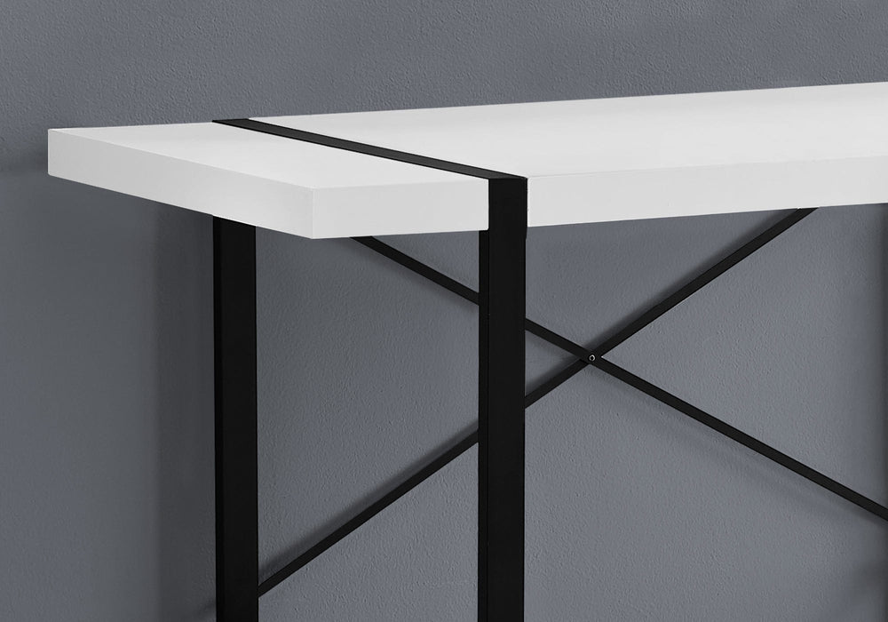 24" White and Black Computer Desk - Homeroots - Flyclothing LLC
