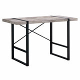 24" Taupe and Black Computer Desk - Homeroots