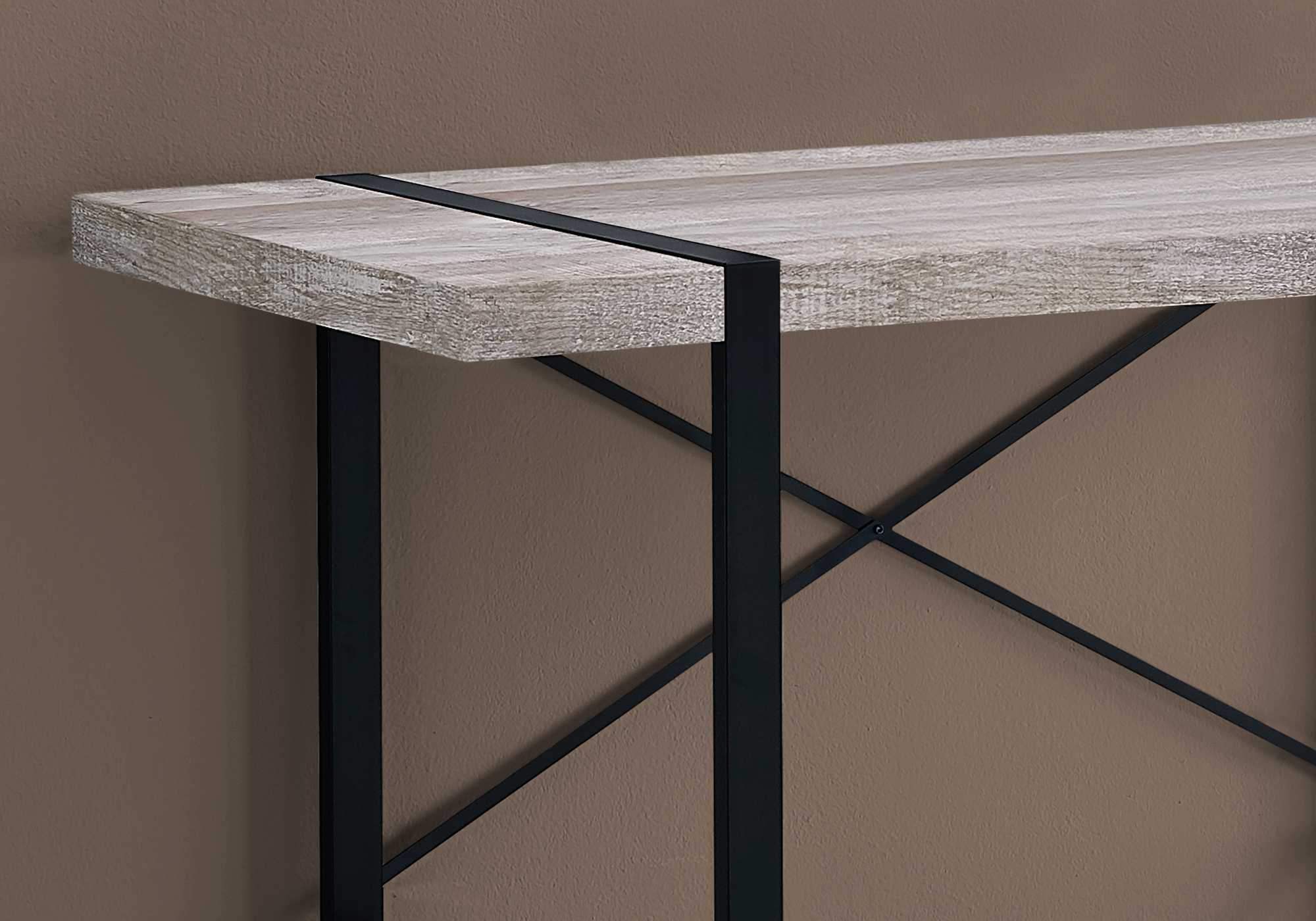 24" Taupe and Black Computer Desk - Homeroots - Flyclothing LLC