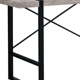 24" Taupe and Black Computer Desk - Homeroots - Flyclothing LLC