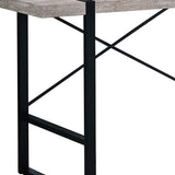 24" Taupe and Black Computer Desk - Homeroots