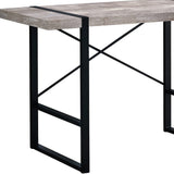 24" Taupe and Black Computer Desk - Homeroots - Flyclothing LLC