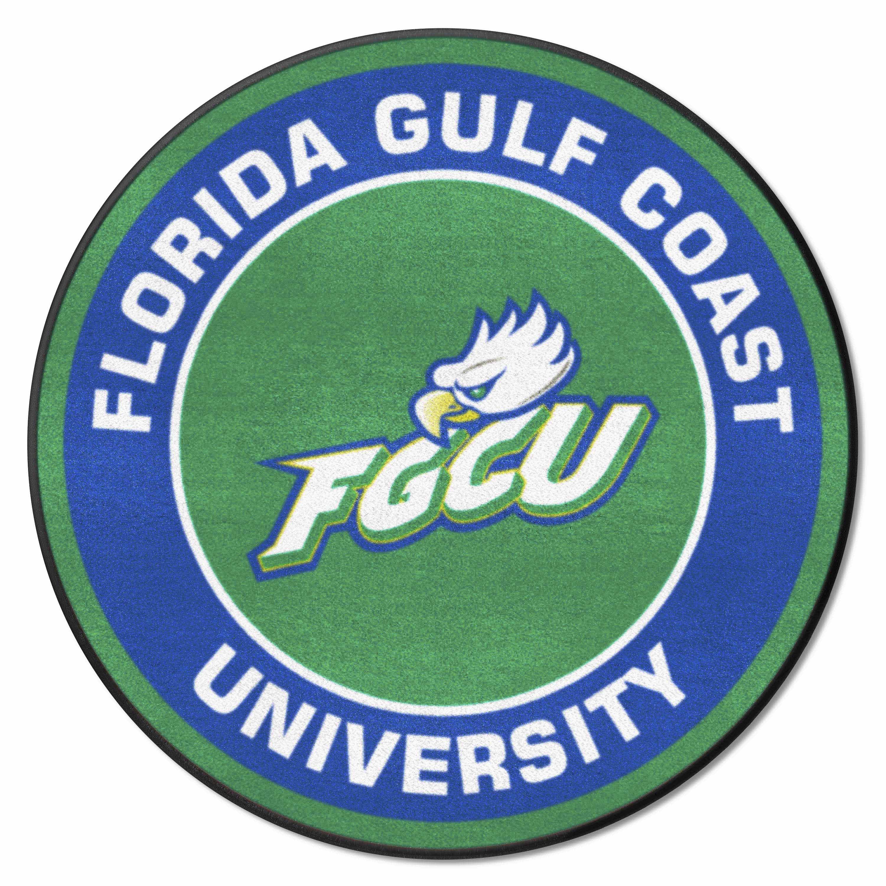 Florida Gulf Coast Eagles Roundel Rug - 27in. Diameter - Florida Gulf Coast