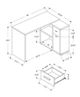 34" White L Shape Computer Desk With Two Drawers - Homeroots - Flyclothing LLC