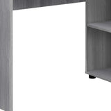 34" Gray L Shape Computer Desk With Two Drawers - Homeroots