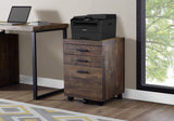 25.25" Particle Board And Mdf Filing Cabinet With 3 Drawers - Homeroots