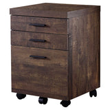 25.25" Particle Board And Mdf Filing Cabinet With 3 Drawers - Homeroots